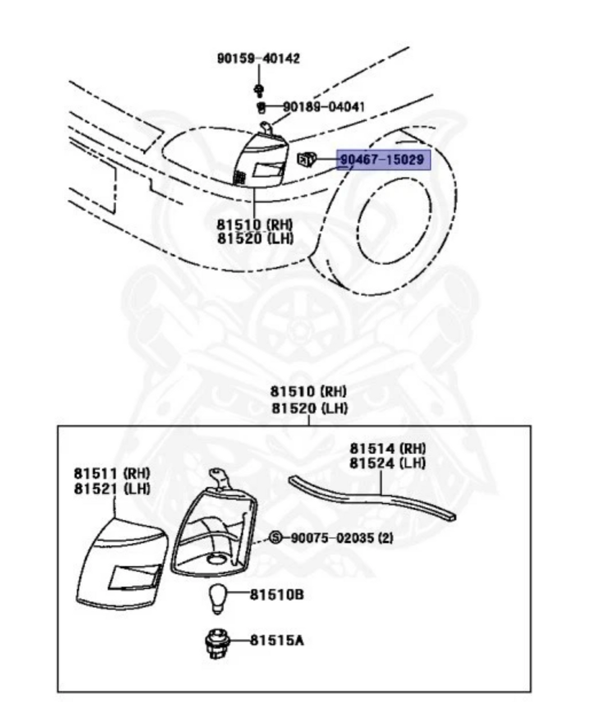 EP91 indicator Chassis Clip PAIR